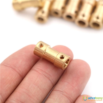 Picture of 5-5mm COPPER Coupler 5mm To 5mm Universal Motor Shaft Joint Coupling Coper Connector For Boat Electric Toy Car 775 DC Motor DIY Tools Sets