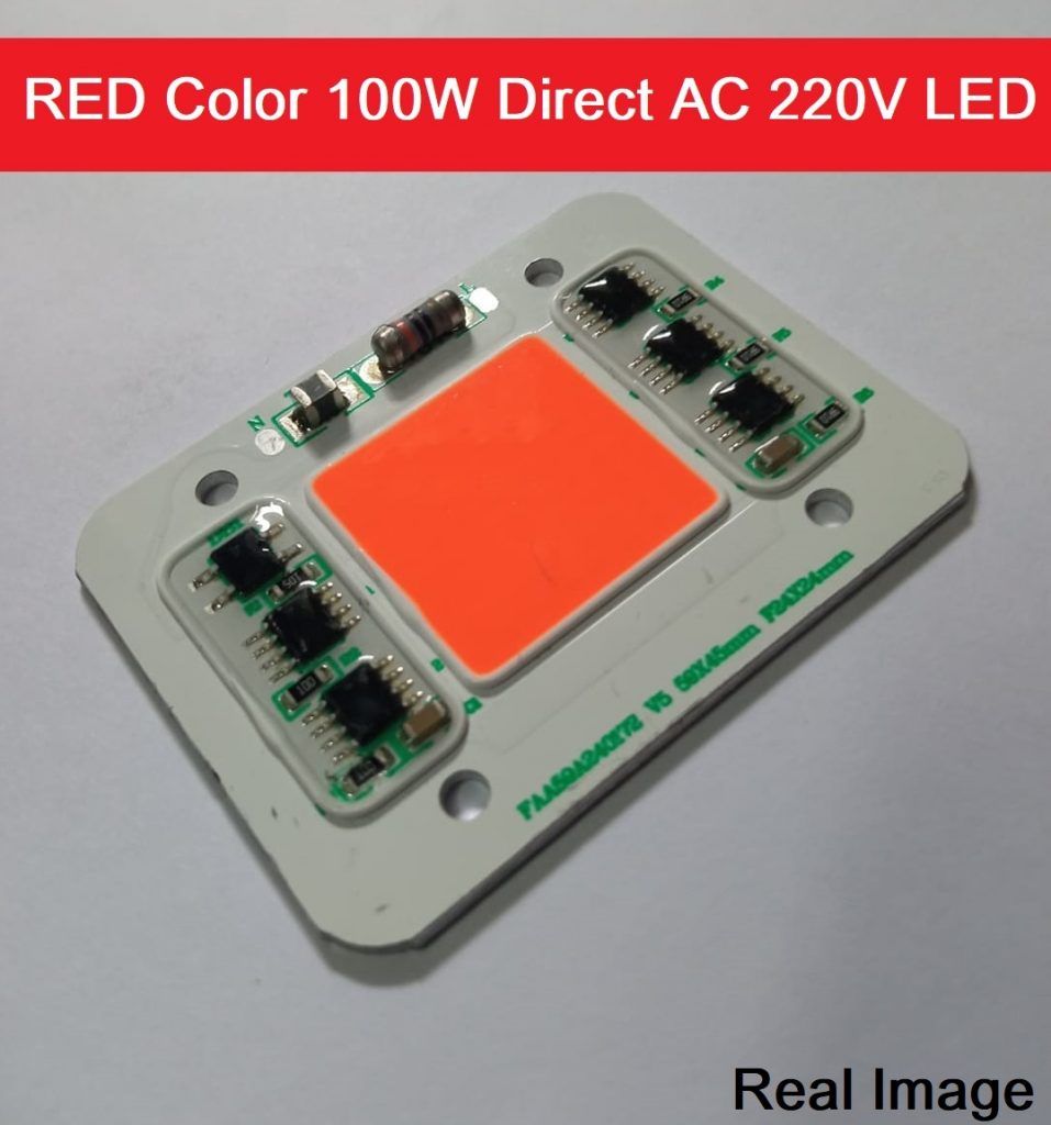 Picture of Red Color Supper Bright 100W Direct AC 220V LED 100W COB LED 100 Watt Light Directly AC 220V Without Need Any Drivers