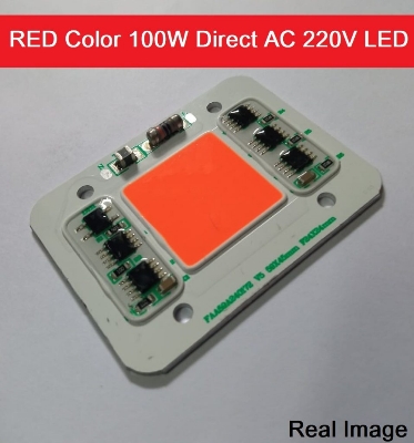 Picture of Red Color Supper Bright 100W Direct AC 220V LED 100W COB LED 100 Watt Light Directly AC 220V Without Need Any Drivers