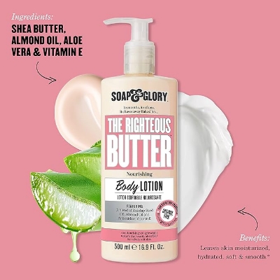 Picture of Soap & Glory Original Pink The Righteous Butter Moisturizing Body Lotion Pump -