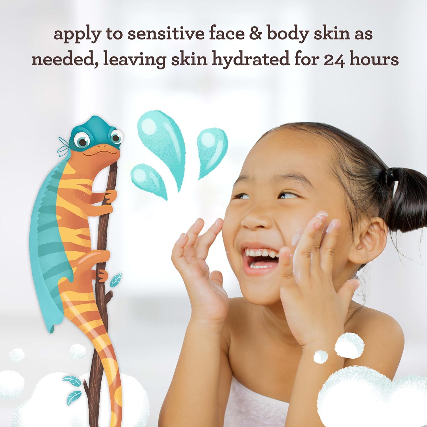 Picture of Aveeno Baby Sensitive Skin Face & Body Gel Cream for Kids with Prebiotic Oat, Clinically Proven 24 Hour Hydration for Soft Skin, Quick Drying and Lightweight, Hypoallergenic