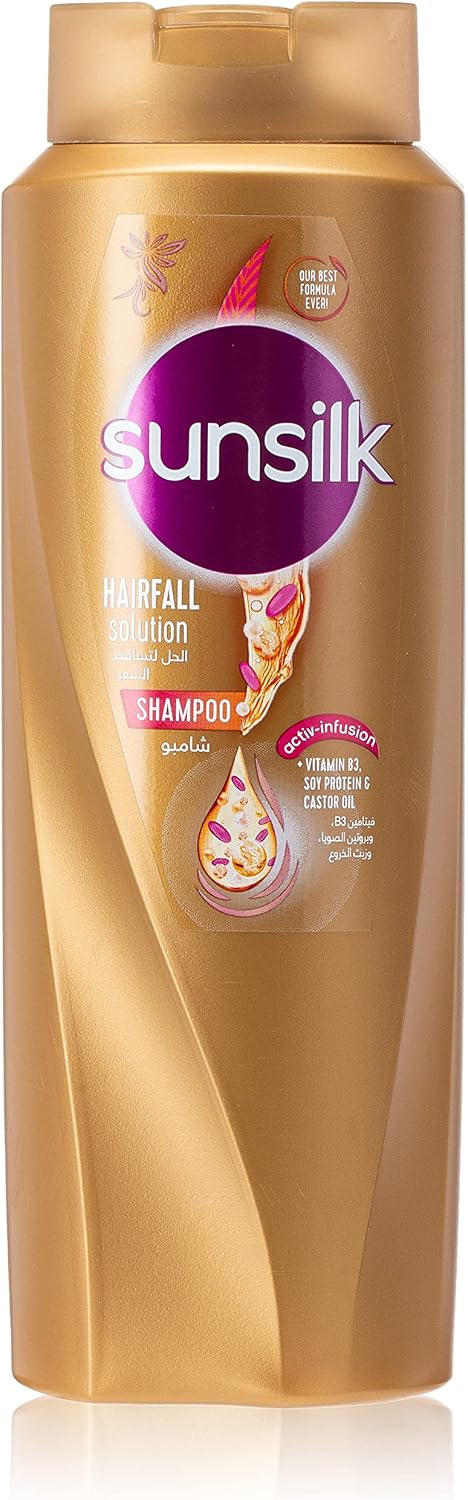 Picture of SUNSILK Shampoo, hair care for Dry Damaged Hair, Hairfall Solution, with Soya Vitamin Complex & Castor Oil, 700ml