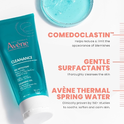 Picture of Avène Cleanance Cleansing Gel Soap Free Cleanser for Acne Prone, Oily, Face & Body, Alcohol-Free