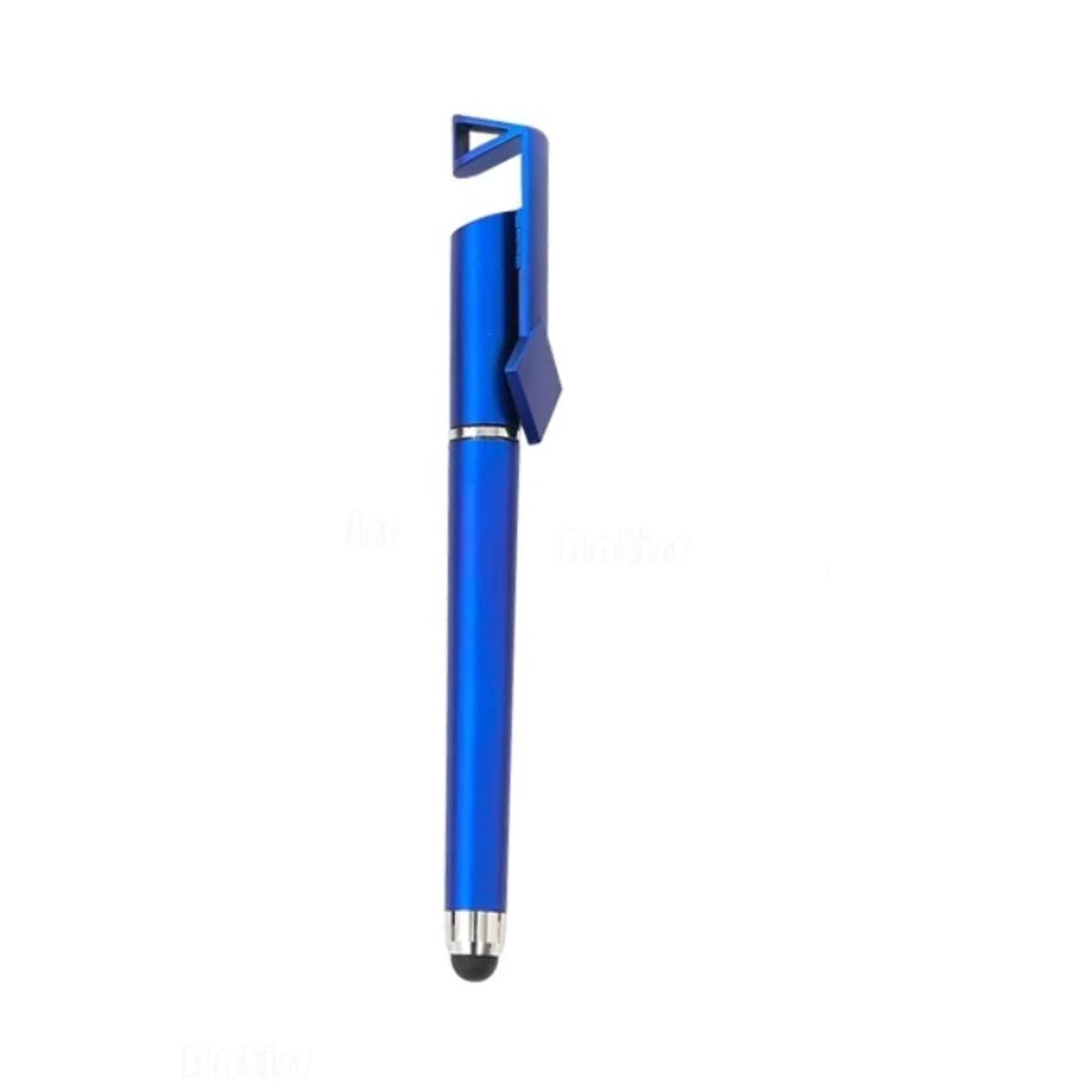 Picture of Aluminum Metal Touch Screen Smartphone Stand 3 in 1 Pen Mobile Stand Universal Stylus Capacitive Pen with Custom Logo Promotional for any Smart Phone & Tablet