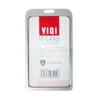 Picture of Aluminum Alloy Work Name Card Holders Business Work Card ID Badge Holder Metal Employee Name ID Certificate Holder