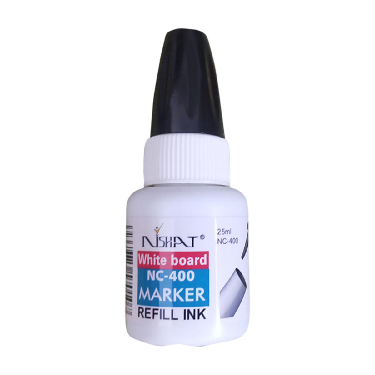 Picture of Refill ink Nishat NC-400 Whiteboard Marker Pen White Board Dry-Erase Pens School Supplies Stationery Pen Refills 25ml Black 1 Piece