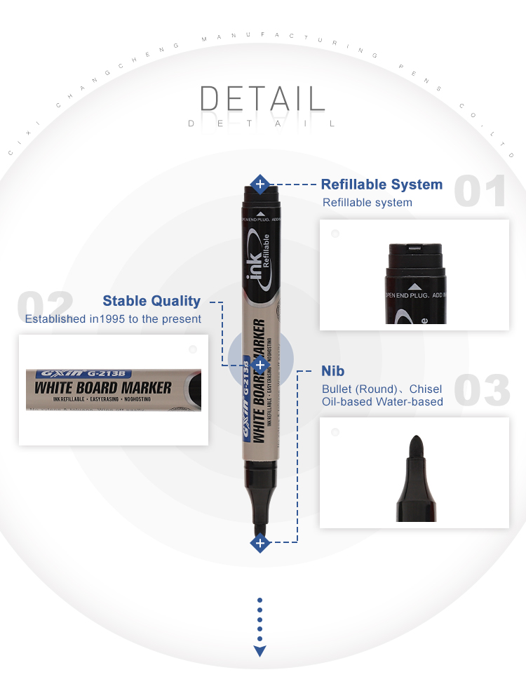 Picture of GXin G-213B Classic White Board Marker Pen