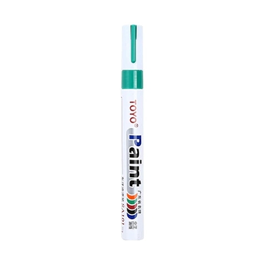 Picture of TOYO Green Color Marker Waterproof Permanent Marker tire tread rubber paint metal face Permanent Paint Marker Pen