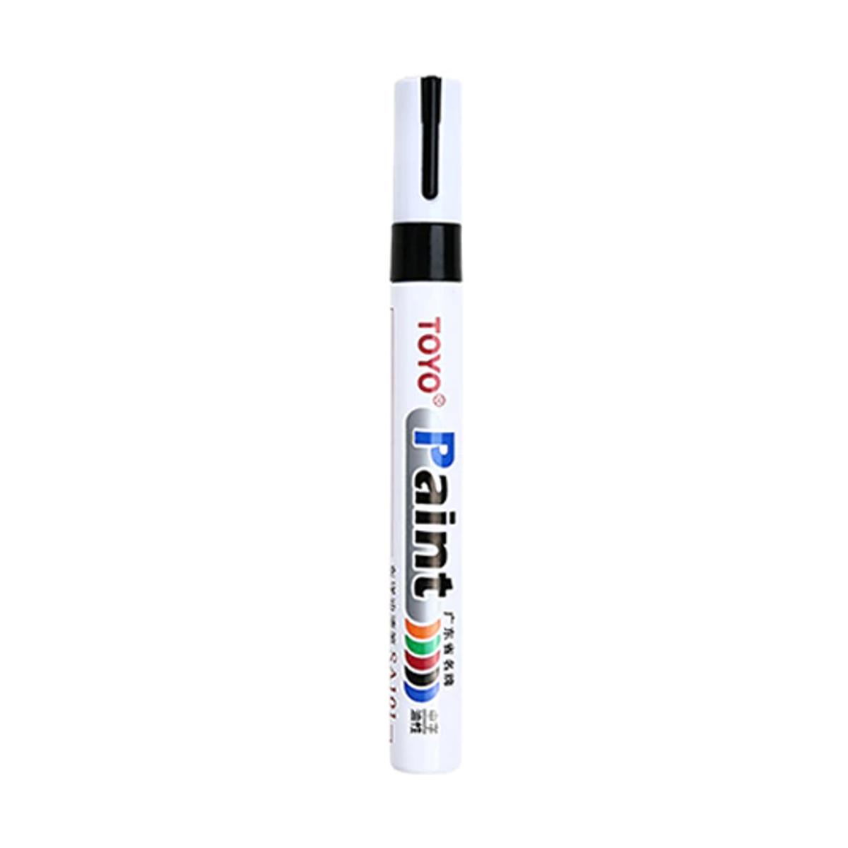 Picture of TOYO Black Color Marker Waterproof Permanent Marker tire tread rubber paint metal face Permanent Paint Marker Pen