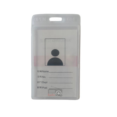 Picture of Transparent 614 White Plastic Card Sleeve ID Badge Case Clear Bank Credit Card Badge Holder