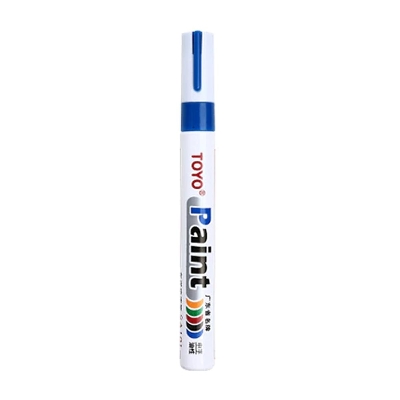 Picture of TOYO Blue Color Marker Waterproof Permanent Marker tire tread rubber paint metal face Permanent Paint Marker Pen