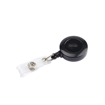 Picture of Retractable Badge Reel Holder Plastic Name Tag Cute Badge Clip - Black