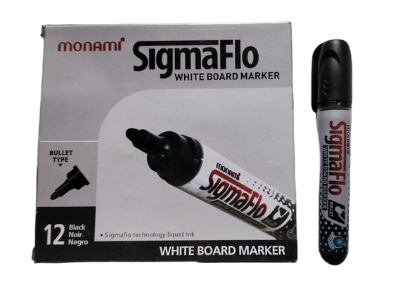 Picture of 6PCS Monami SigmaFlo Liquid ink White Board Marker (Black)