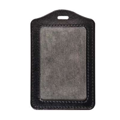 Picture of PU Leather ID Card Badge Holder, Black, Pack of 1