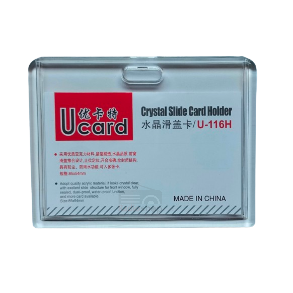 Picture of Ucard U-116H Acrylic Slide Transparent ID Card Holder