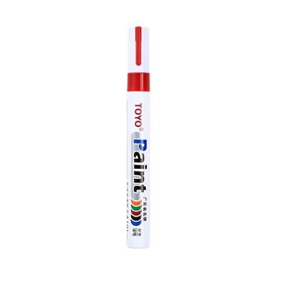Picture of TOYO Red Color Marker Waterproof Permanent Marker tire tread rubber paint metal face Permanent Paint Marker Pen