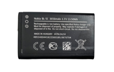 Picture of 1PC Nokia BL-5C 3650mAh 3.7V 13.50Wh Mobile Phone Battery Black