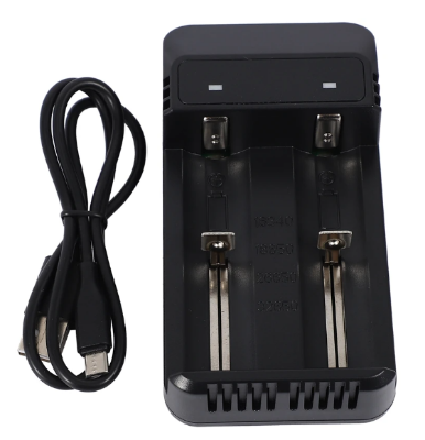 Picture of Dual Solts Smart Charger Rechargeable Lithium Battery USB Portable Charger for 32650 26650 18650 16340
