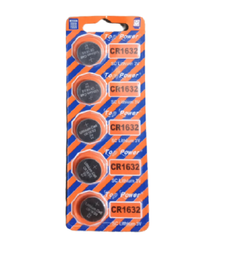 Picture of 5PCS Top Power CR1632 Coin Cell Button 3V Lithium Battery