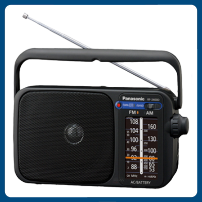 Picture of Panasonic RF-2400D Portable FM/AM 2-Band Radio with Digital Tuner - Black