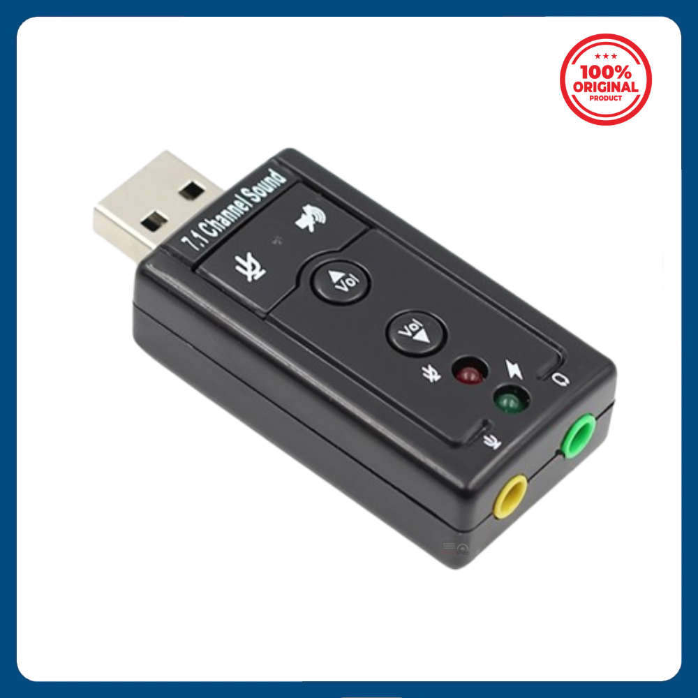 Picture of 7.1 External USB Sound Card USB to Jack 3.5mm Headphone Audio Adapter Microphone Sound Card for Mac Win Android Linux Sound Card