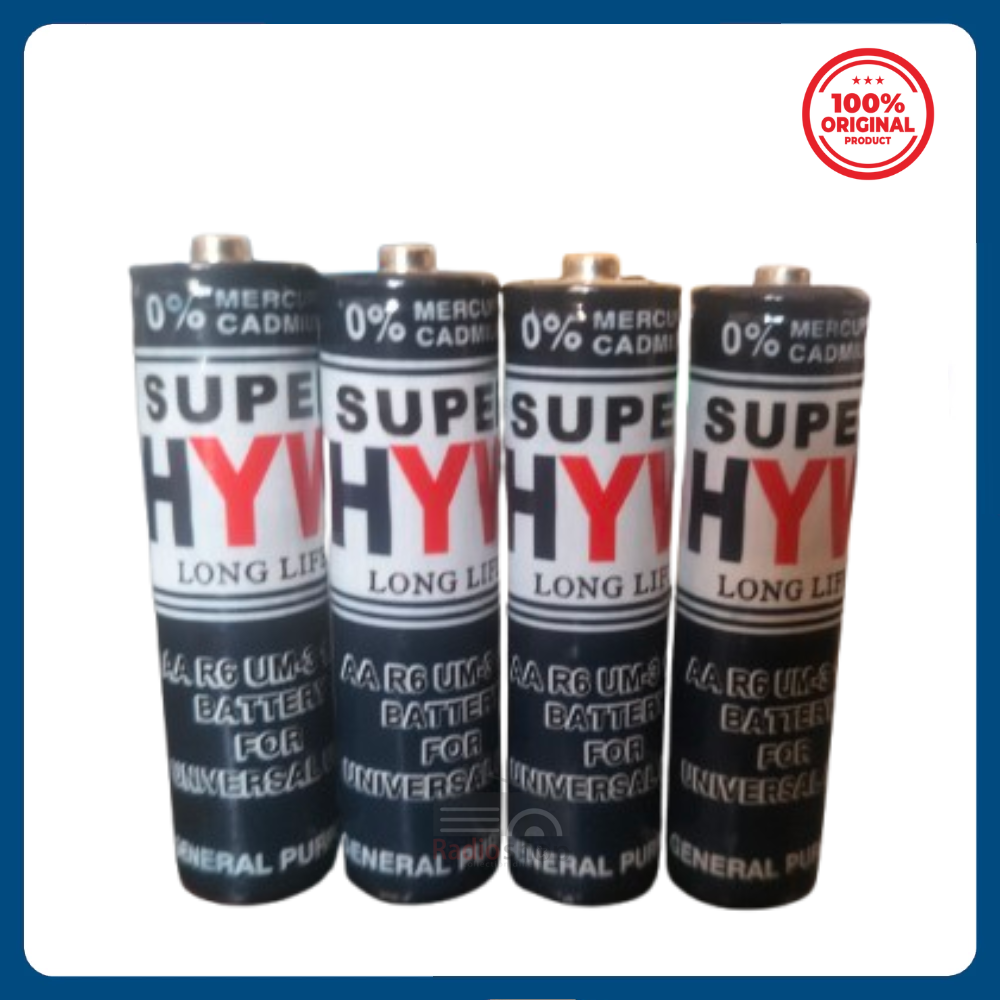 Picture of 4PCS Super HYW AA R6 UM-3 1.5V Heavy Duty Carbon Zinc Battery