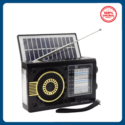 Picture of Kboard KTF-1481 FM/AM/SW Radio Solar Charging BT Speaker MP3 Player TF USB Flashlight - Black