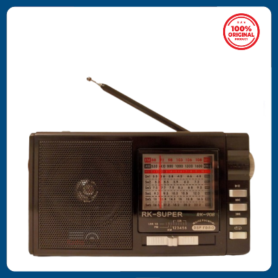 Picture of RK-SUPER RK-908 USB SD Player Torch Light AM FM SW 3-Band Radio - Black