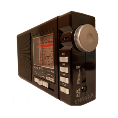 Picture of RK-SUPER RK-908 USB SD Player Torch Light AM FM SW 3-Band Radio - Black