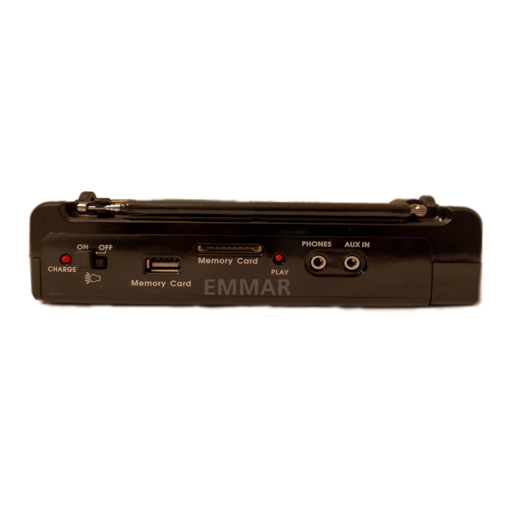 Picture of RK-SUPER RK-908 USB SD Player Torch Light AM FM SW 3-Band Radio - Black
