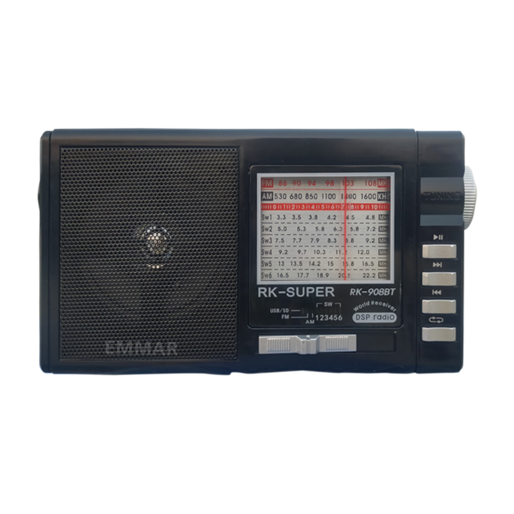 Picture of RK Super RK-908BT FM/ AM/ SW 8-Band Radio USB/SD Player with Bluetooth