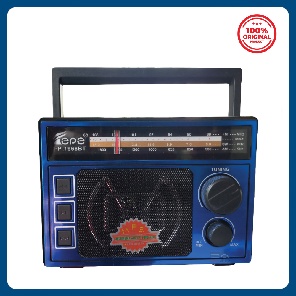 Picture of Fepe FP-1968BT AM/FM/SW  3-Band Radio with USB/TF Card Music Player