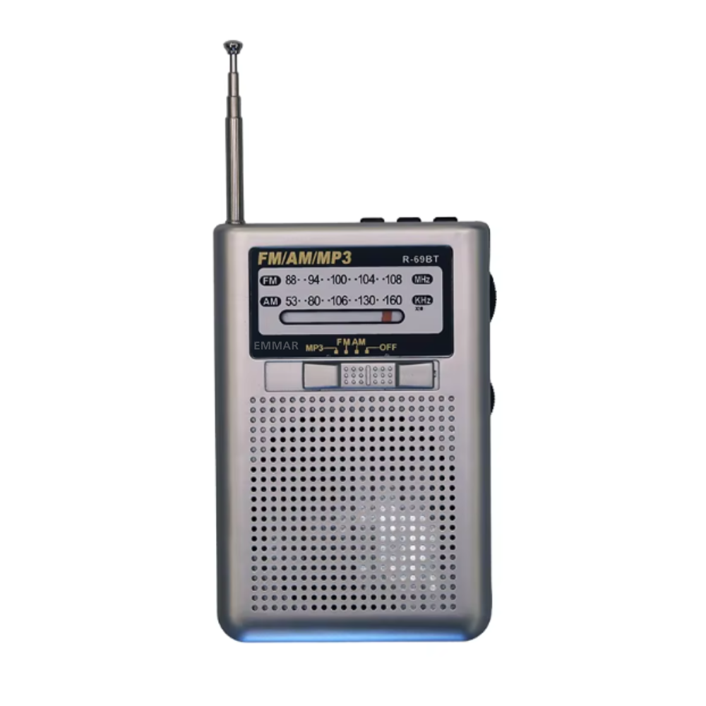 Picture of R-69BT FM/AM 2-Band Radio with USB/TF Wireless Link & MP3 Music Player - Grey