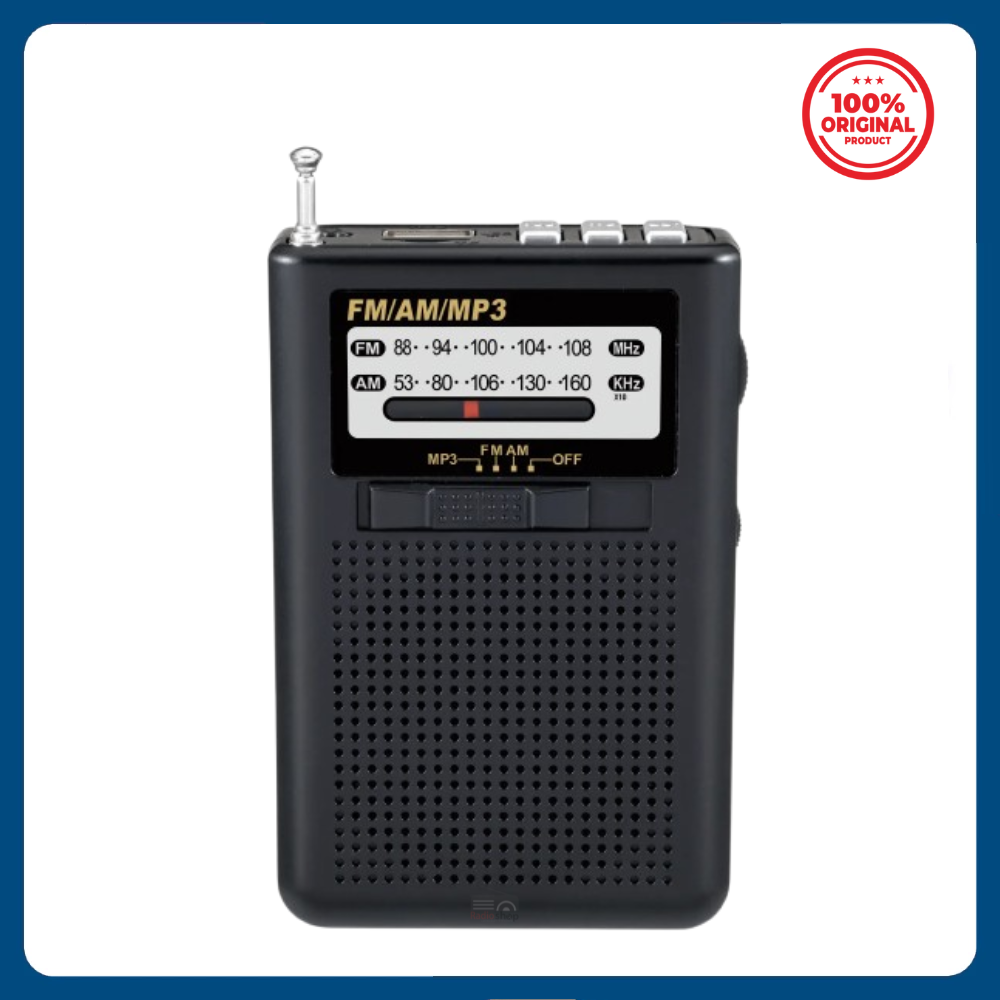 Picture of R-69BT FM/AM 2-Band Radio with USB/TF Wireless Link & MP3 Music Player - Black