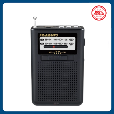 Picture of R-69BT FM/AM 2-Band Radio with USB/TF Wireless Link & MP3 Music Player - Black
