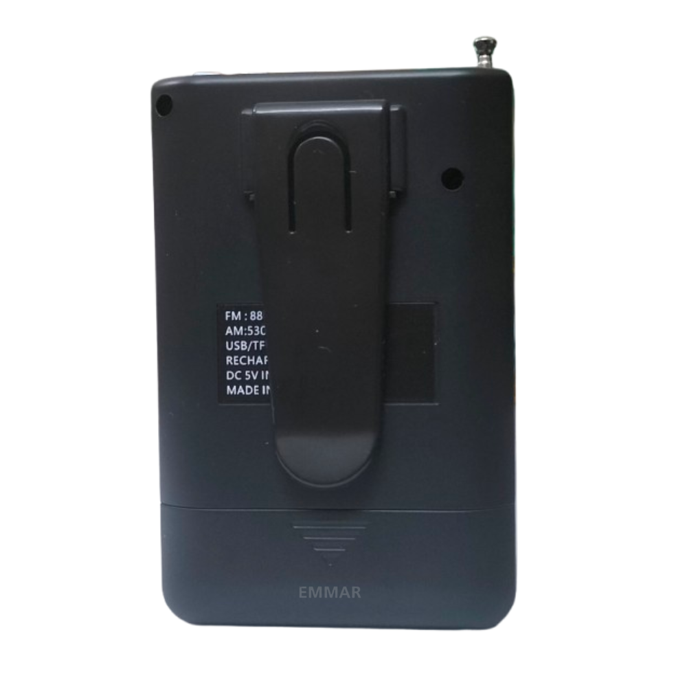 Picture of R-69BT FM/AM 2-Band Radio with USB/TF Wireless Link & MP3 Music Player - Black