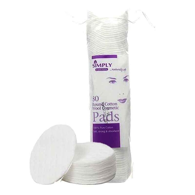 Picture of Simply Round Cotton Wool Cosmetic Pads - 80 pc
