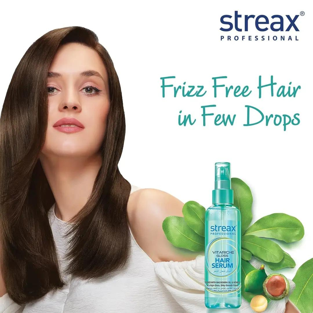 Picture of Streax Professional Hair Serum Vitariche Gloss - 115ml (Indian)