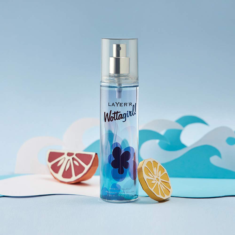 Picture of Layer Wottagirl! body spray perfume Mystic island 135ml (Indian)