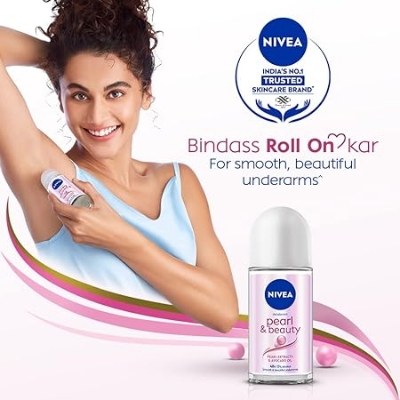 Picture of NIVEA Pearl and Beauty 50ml Deo Roll On | With Pearl Extracts & Avocado Oil| 72 H Smooth & Beautiful Underarms | 0% Alcohol | For Women