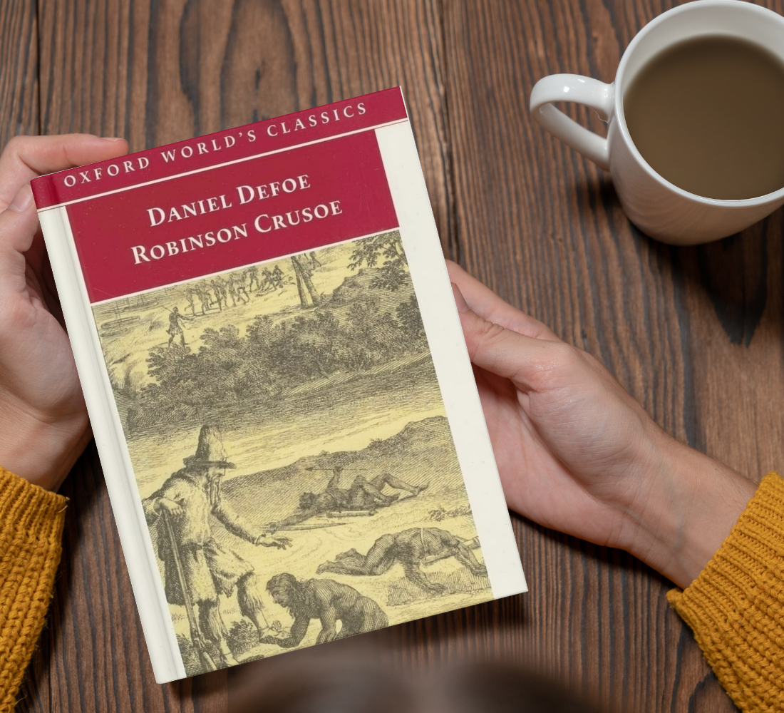 Picture of Robinson Crusoe Novel by Daniel Defoe - Paperback