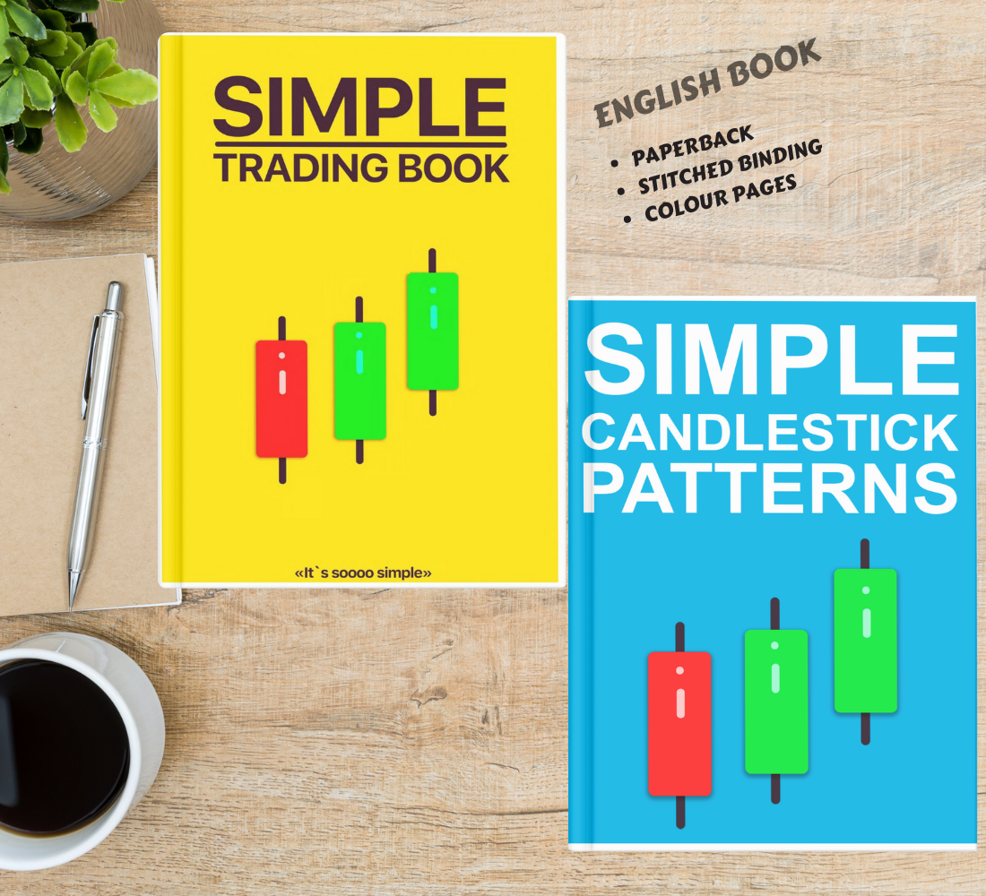 Picture of Two Books Set for Stock Market (Simple Trading Book, Simple Candlestick Paterns) - Premium Color Print - Paperback