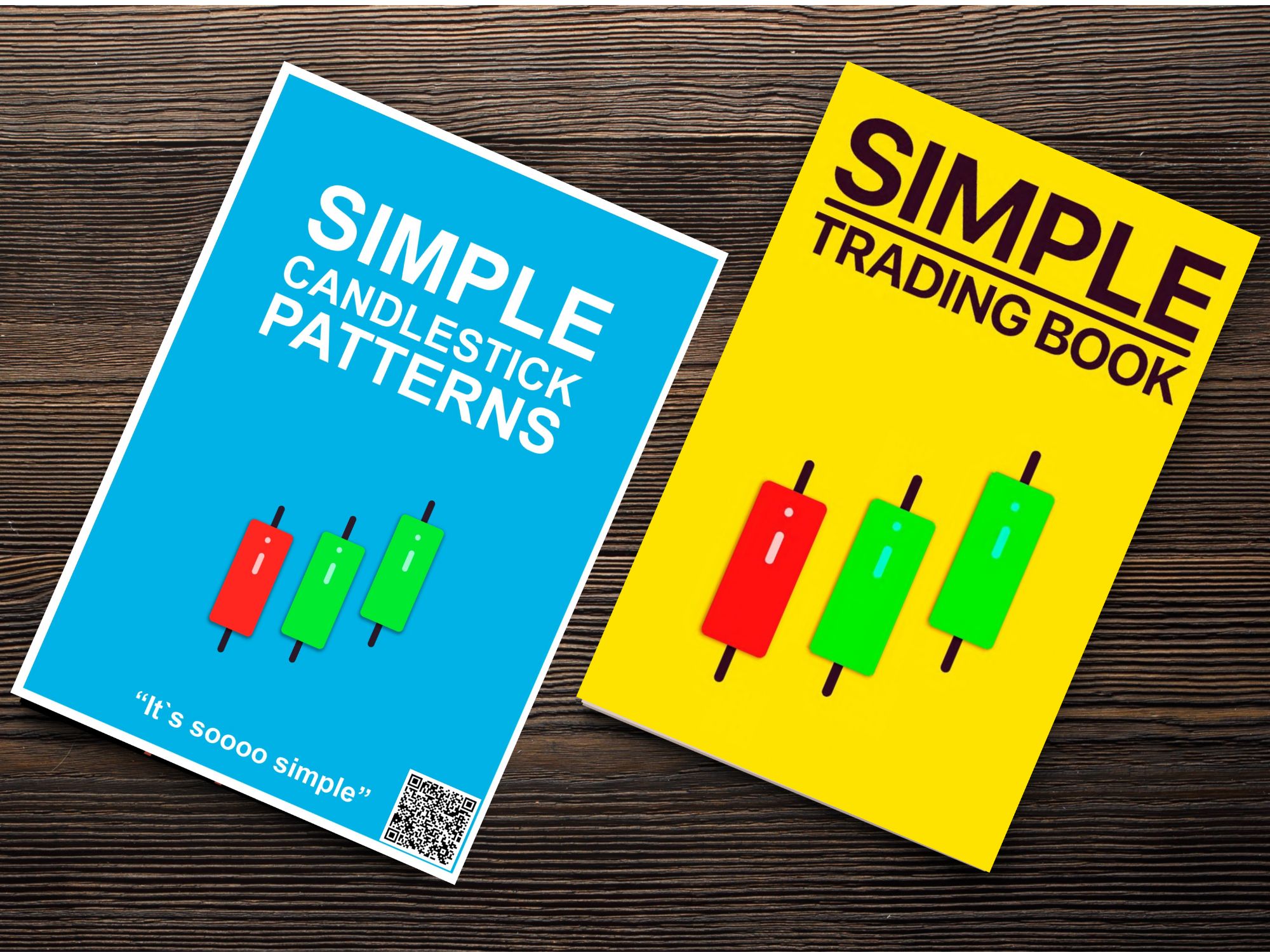 Picture of Two Books Set for Stock Market (Simple Trading Book, Simple Candlestick Paterns) - Premium Color Print - Paperback