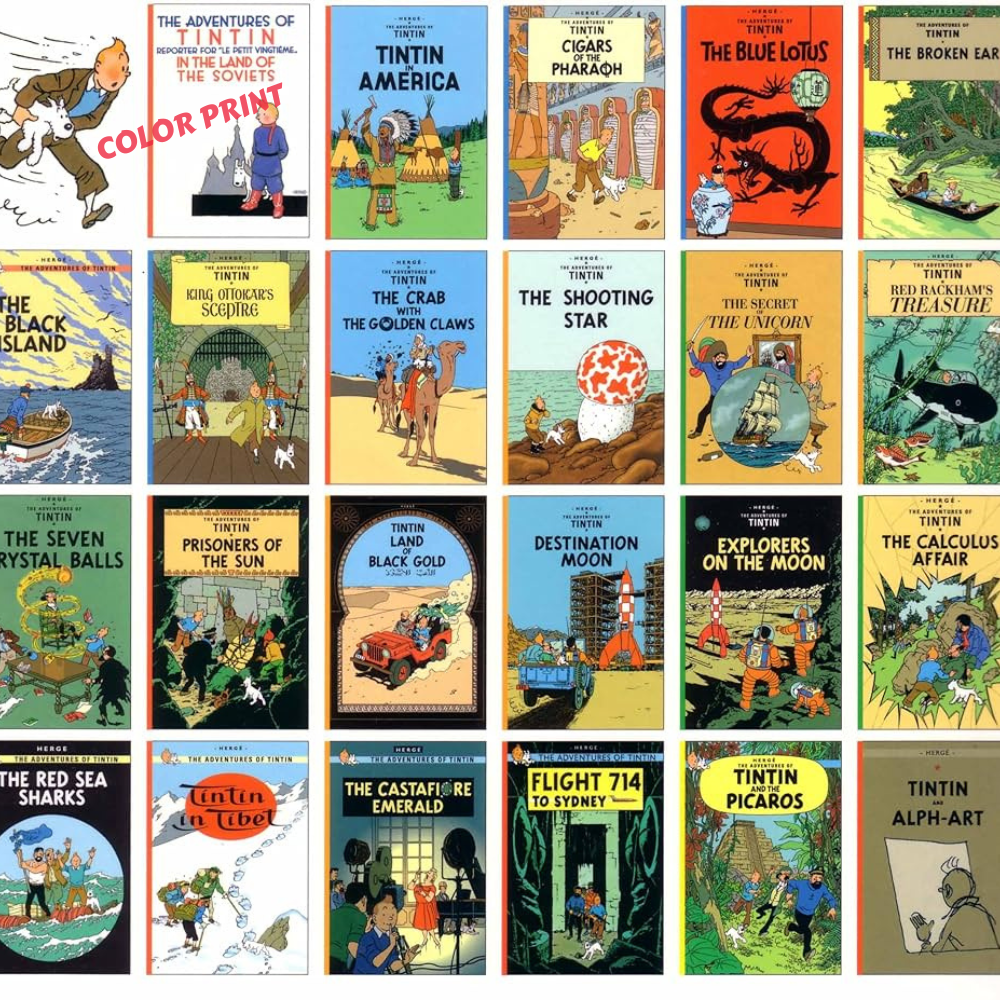 Picture of The Adventures of Tintin by Herge (25 Books Set) English- Color -Paperback
