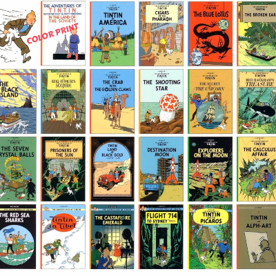Picture of The Adventures of Tintin by Herge (25 Books Set) English- Color -Paperback