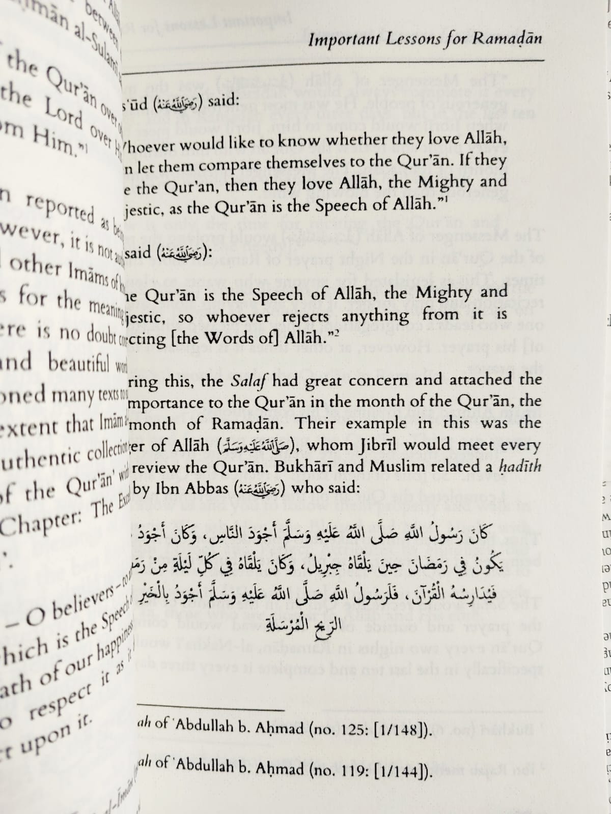 Picture of Important Lessons For Ramadan Book by Shaykh Abd al-Razzaq al-Abbad