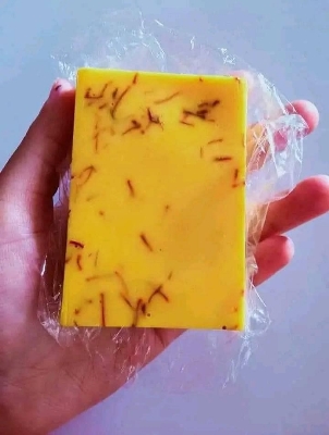Picture of Zafran Hand Made Real Saffron Goat Milk Bar Soap -90gm