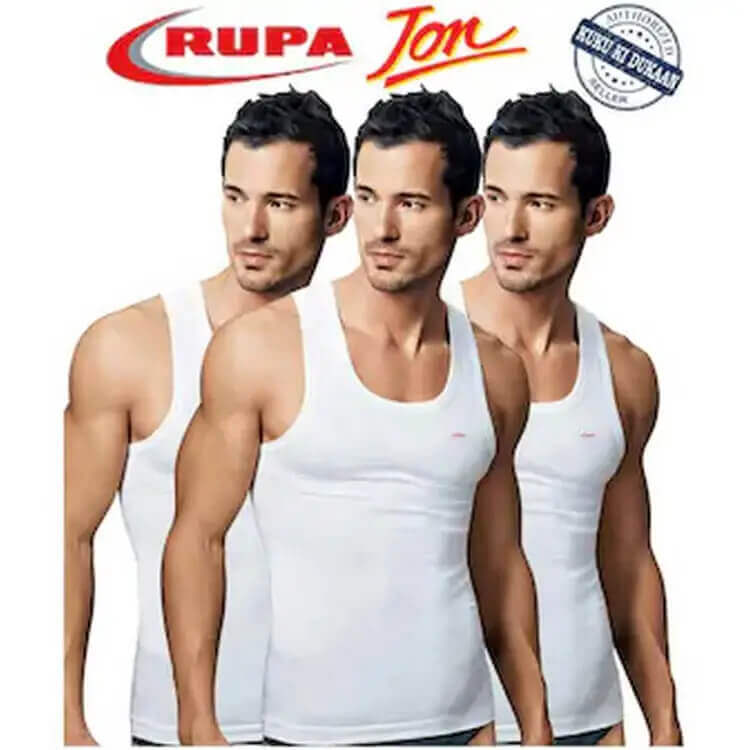 Picture of Cotton Rupa Sando Ganji Regular Mens Comfort Vest- 1Pcs