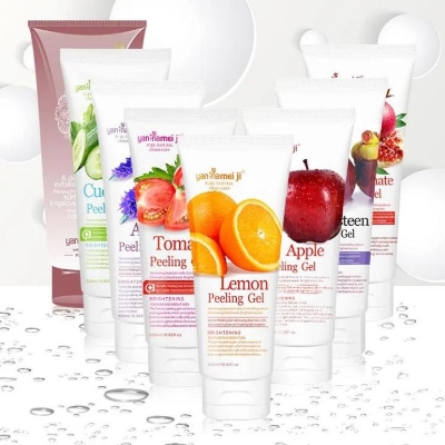 Picture of 320ml Pomegranate Apple Cucumber Essence Facial Non-irritating Exfoliating Gel peeling gel skin care deep cleansing gel