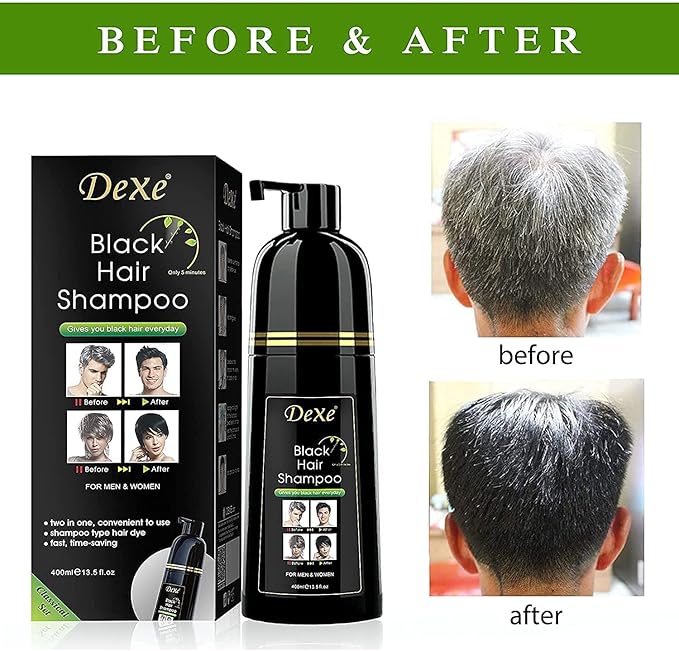 Picture of 200 ml Dexe Black Hair Shampoo